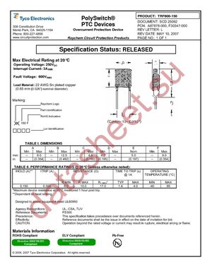 TRF600-150-2 datasheet  